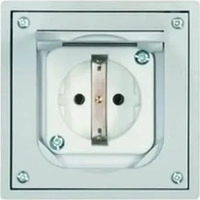 ABL 1471460, ABL Einbausteckdose BOWAcompact 1471460, 250V 16A IP41, Aluminium, Grau