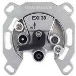 Kathrein 21110024, Kathrein Sat-Einzelanschlussdose EXI 30, 80x80x40mm, Edelstahl,