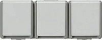 Siemens 5UB4731, Siemens DELTA Schutzkontakt-Steckdose 3-fach mit Klappdeckel Aufputz