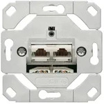 Gira Netzwerk Anschlussdose Cat.6A 2-fach, 10 Gbit, 245200 245200