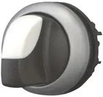 Eaton Wahlschalter M22-WRK, 22,5mm, rastend, 2 Stellungen, Kunststoff, Titan, Schwarz