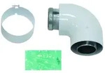 Vaillant Bogen 90 Grad turboTEC Luft-/Abgasf&uuml;hrung Alu, 60/100mm 303808