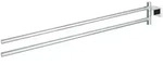 Grohe Essentials Handtuchhalter Cube 2-armig, schwenkbar, 439mm schwenkbar, Chrom,