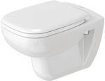Duravit D-Code WC-Set wandh. Wand-WC, WC-Sitz, Wei&szlig; Hochglanz, Sp&uuml;lrand rimless,