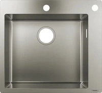 Hansgrohe 43305800, Hansgrohe Einbausp&uuml;le S71 S712-F450 450, Edelstahl 43305800