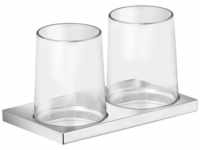 KEUCO Doppelglash. Edition 11 11151, kpl. Echtkristall-Glas, verchromt 11151019000