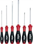 Wiha 07153, Wiha Schraubendreher-Satz SoftFinish, 6-teilig, Schlitz/Pozidriv,