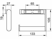 KEUCO Toilettenpapierhalter Plan 14962, offene Form, rechts, silber-eloxiert
