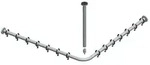 Keuco Plan Duschvorhangstangen-Set f&uuml;r Rechteck-Duschwannene 800x800mm,...