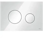 Tece loop WC-Bet&auml;tigungsplatte Zweimengen, Glas Wei&szlig; gl&auml;nzend, Tasten Wei&szlig;