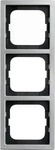 Busch Jaeger 2CKA001754A4319, Busch Jaeger Rahmen 3-fach Edelstahl 1723-866K pur