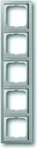 Busch Jaeger 2CKA001754A4321, Busch Jaeger pur edelstahl Rahmen 1725-866K 5fach