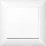 Jung AS590-5WW, Jung Wippe AS 590-5WW, 80,5x80,5mm, Duroplast, Alpinwei&szlig; AS590-5WW