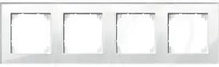 Merten 489419, Merten Abdeckrahmen M-Plan glass 4fach, 306x90x10,1mm, Glas,