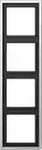 Jung AL2984, Jung Rahmen 4fach LS 990, 81x294mm, Aluminium, Aluminium AL2984