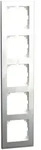 Merten Abdeckrahmen M-Pure Decor 5fach, 375x83x12mm, Thermoplast, Edelstahl