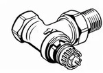 Danfoss Ventilgeh&auml;use RA-N 15 R 1/2", Eckausf&uuml;hrung, matt vernickelt 013G0033