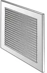 Helios LG 2020 al Wetterschutzgitter 200x200mm, Aluminium 60332