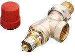 Danfoss Ventilgeh&auml;use RA-N 15 R 1/2", Axial (UK), matt vernickelt 013G0153