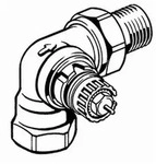 Danfoss Ventilgeh&auml;use RA-N 15 R 1/2", Winkelausf&uuml;hrung rechts, matt vernickelt