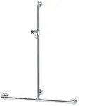 KEUCO Duschhandlauf Plan Care 34914, mit Brausestange, verchromt, 682/1263 mm