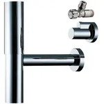 hansgrohe Flowstar Set Designsiphon mit zwei Eckventilen und Schubern, Chrom 52120000