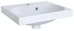 Geberit Acanto Handwaschbecken, 45x16,8x38,2cm, Hahnloch mittig, &Uuml;berlauf sichtbar,