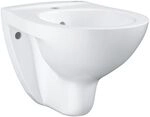 Grohe Wandbidet Bau Keramik, 1 Hahnloch, mit &Uuml;berlauf, aus Sanit&auml;rkeramik,