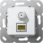 Gira Modular Jack RJ45 Cat 6A 10 Gbit SAT-F-Buchse, Reinwei&szlig;, 569703 569703