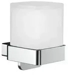emco Loft Einhand Seifenspender Glasteil satiniert chrom eckig 155 ml mit Kipphebel