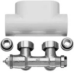Kermi Ventilhahnblock Set E-w Eckform, Wei&szlig;, ZV00410001 ZV00410001