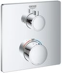 Grohe Grohtherm Thermostat-Brausebatterie, eckig, mit integrierter 2-Wege-Umstellung,