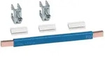 hager CU-Schiene, univers Z, 180x9x6mm, 35mm2blau, lamelliert, mit 2xKlemmen bis