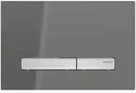 Geberit Dr&uuml;ckerplatte Sigma50, 2-Mengen-Sp&uuml;lung, Square, Rauchglas verspiegelt,