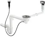 hansgrohe D16-11 Automatische Ab-, &Uuml;berlaufgarnitur f&uuml;r Einzelbecken Granit, Chrom