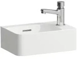 Laufen Handwaschbecken Val 220x340x135mm, mit 1 Hahnloch rechts, &Uuml;berlauf, Wei&szlig;