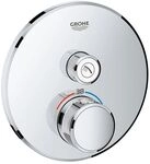 Grohe Grohtherm SmartControl Thermostat rund Chrom, Fertigmontageset 1 Absperrventil