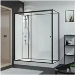 Breuer Komplettdusche als Schiebet&uuml;r mit Seitenwand 800x1200mm Anschlag links