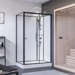 Breuer Komplettdusche als Schiebet&uuml;r mit Seitenwand 800x1200mm Anschlag rechts