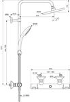 Ideal Standard Duschsystem Ceratherm T25 mit Brausethermostat Chrom A7208AA Ideal Standard Duschsystem Ceratherm T25 mit Brausethermostat Chrom A7208AA