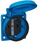 ABL Einbausteckdose SCHUKOplus 1561050, 16A 250V IP54, Thermoplast, Blau 1561050