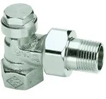 IMI Heimeier Verschraubung Regulux, Eckform, DN 15, Rotguss vernickelt 0351-02.000