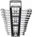 Wiha Ringratschen-Gabelschl&uuml;ssel-Set, 8-19mm, 12-tlg, Chrom-Vanadium-Stahl,...