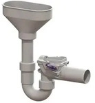 Kessel R&uuml;ckstauverschluss Staufix Siphon DN 50 Einlauftrichter Typ 5 73053