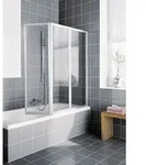 Kermi Badewannenaufsatz Vario 2000 Faltwand 3F FW3 1400x500x24mm Kerolan Perl...