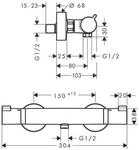 hansgrohe Ecostat Comfort Brausethermostat Aufputz DN 15, Chrom 13116000 hansgrohe Ecostat Comfort Brausethermostat Aufputz DN 15, Chrom 13116000
