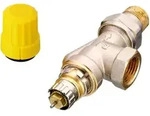 Danfoss Ventilgeh&auml;use RA-UN 15 R 1/2", Axial (UK), matt vernickelt 013G3043