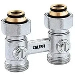 Caleffi Zweirohr Hahnblock 3010 Durchgangsform, 3/4Z IG 301052
