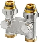 Oventrop Umlenkst&uuml;ck mit Absperrung Durchgangsausf&uuml;hrung, 50mm, 1/2" x 3/4"