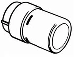 Danfoss Design F&uuml;hlerelement RAX eingebauter F&uuml;hler, Wei&szlig; 013G6070